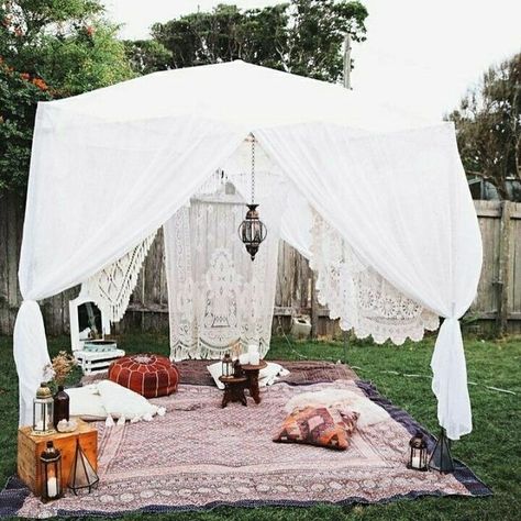 Mosquito Net Canopy, Baby Tent, Pergola Diy, Tenda Camping, Camping Diy, Baby Canopy, Bohemian Garden, Outdoor Canopy, Backyard Pavilion