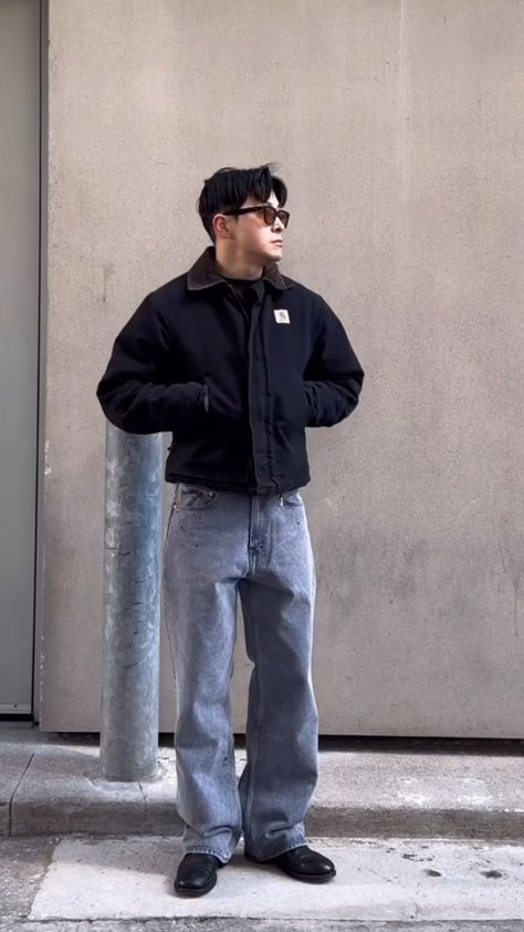 Autumn Outfits Men Street Styles, Japan Spring Outfit Men, Japan Winter Outfits Men, Japan Streetwear Men, Starboy Fits, Tokyo Street Style Men, Spring Outfits Japan, Japan Outfit Winter, Minimalist Winter Outfit