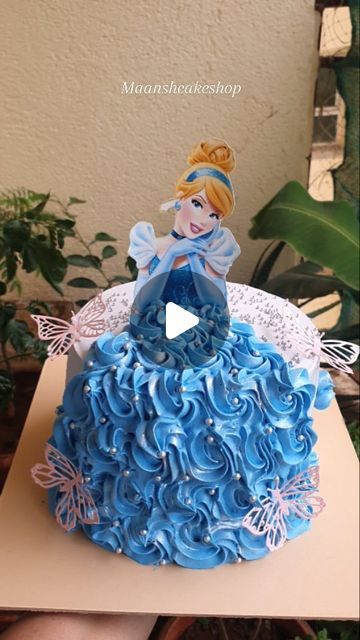 Cinderella Cake Design, Simple Princess Cake, Cinderella Cake Designs, Cinderella Cake, Design Cake, Princess Cake, Cake Shop, Cake Designs, Fondant