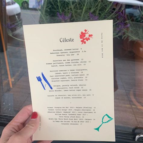 Céleste on Instagram: “Carte d’hier. Changes rolling out on the daily/weekly, as chef Nick feels and as the seasons inspire 🌱 Our glass pours change daily,…” Seasonal Menu Design, Menu Design Layout, Urban Legend, Type Inspiration, Menu Book, Restaurant Week, Menu Board, Branding Mood Board, Grafic Design