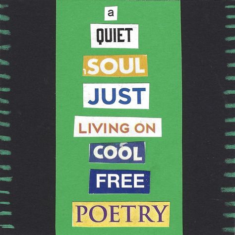 Found Poetry: a quiet soul just living on cool free poetry (cut paper, colored pencil, words) Mini Composition 769 Art by MK avatar link Found Poetry, Poetry Ideas, Cut Paper, Cut Up, Colored Pencil, Creative Writing, Avatar, Sketch Book, Poetry