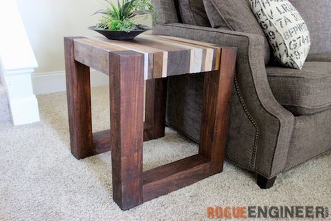 Creative Scrap Wood Projects - Wood Side Table Diy, Floating Night Stand, Lumber Rack, Diy Side Table, Diy Nightstand, Wood Side Table, Scrap Wood Projects, Square Side Table, Diy Holz