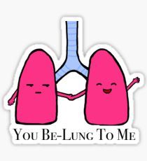 You Be-Lung to Me  Sticker Medicine Stickers, Punny Cards, Me Sticker, Diy Birthday Gifts For Friends, Cute Puns, Creative Gifts For Boyfriend, Pun Card, Cards For Boyfriend