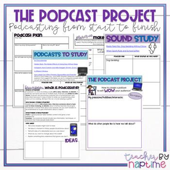 The Podcast Project: Podcasting from Start to Finish! Part one includes how-to around listening to podcasts and gaining information. Use the Google Form to ask students to respond- podcast links included in the unit! Part two walks students step-by-step through the creation of their very own podcast! How To Record A Podcast, Google Classroom Elementary, Student Worksheet, Middle School Lesson Plans, Teacher Boards, Google Form, Media Literacy, School Worksheets, Classroom Technology