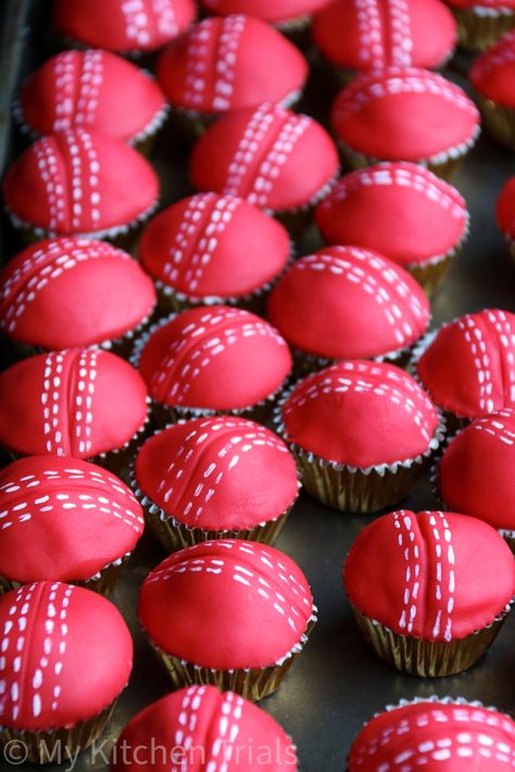 Cricket mini cupcakes Cricket Theme Party Decoration, Cricket Cupcakes, Cricket Theme Party, Cricket Party, Cricket Theme Cupcakes, Cricket Bday Cake, Birthday Cake For Cricket Lover, Cricket Cake, American Buttercream Recipe