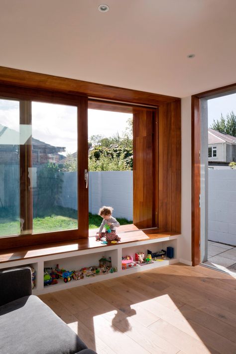 Window Seat Design, Timber Windows, House Extension Design, House Remodel, House Extensions, Window Design, Window Seat, Ranch House, Window Sill