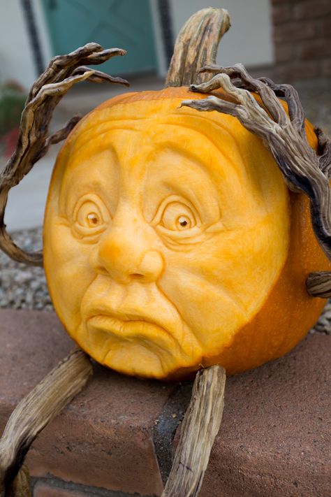 I had the chance to work with Ray Villafane at the Villafane Studios. He is amazing, and so open to sharing what he knows. Pictures Of Fruit, Ray Villafane, Pumpkin Sculpting, Felted Halloween, Pumpkin Heads, Halloween Creatures, Fruit And Vegetable Carving, Fruit Picture, Vegetable Carving