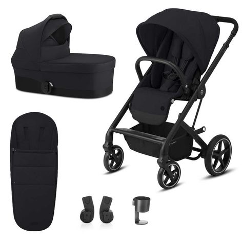 CYBEX Balios S Lux Bundle 1 - Deep Black-Stroller Bundles- Natural Baby Shower Cybex Car Seat, One Month Baby, Natural Baby Shower, Sun Canopy, Nature Baby Shower, Blue River, Travel System, Natural Baby, Child Safety