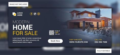 Real Estate Cover Photos Facebook, Real Estate Facebook Cover, Real Estate Banner, Real Estate Marketing Design, Estate House, Architecture Company, Billboard Advertising, Facebook Cover Images, House Template