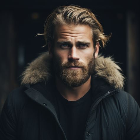 Norwegian handsome Guy man Norwegian Men, Surfer Hair, Animated Man, Blonde Guys, Character Portraits, Jojo Bizarre, Bearded Men, Blonde Hair, Short Hair Styles