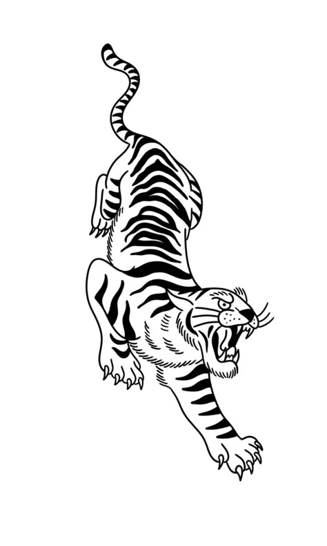 Tiger Simple Tattoo, Traditional Tattoos Tiger, Tiger Tattoo Outline, American Traditional Tiger Tattoo, Tiger Tattoo Traditional, Old School Tiger Tattoo, Simple Tiger Tattoo, Asian Tiger Tattoo, Snake Head Tattoo