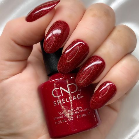 Hero Shellac shade returns for Christmas nails Christmas Nails Shellac, Christmas Shellac Nails, Red Shellac, Shellac Nail Polish, Nails Shellac, Shellac Colors, Cnd Nails, Cnd Shellac, Makeup Tattoos