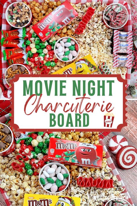 Movie Night Charcuterie Board - Mom Does Reviews Christmas Movie Night Charcuterie Board, Movie Theatre Charcuterie Board, Movie Night Board Ideas, Movie Night Charcuterie Board Ideas, Charcuterie Board Movie Night, Movie Charcuterie Board, Salty Charcuterie Board, Sweet And Salty Charcuterie Board, Movie Night Charcuterie