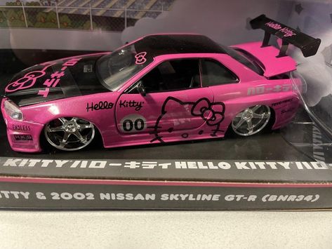 Hello Kitty Car Wrap, Hello Kitty Race Car, Car Hello Kitty, Hello Kitty Car, Images Hello Kitty, Nissan Skyline Gt R, Pimped Out Cars, Nissan Skyline Gt, Pretty Bike