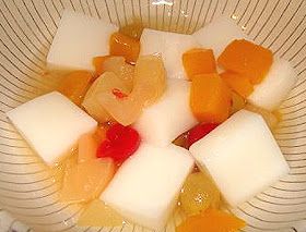 Kitchen Craig: Almond Float Almond Float Recipe, Almond Jelly, Fruit Desserts Easy, Float Recipes, Gelatin Recipes, Jello Desserts, Hawaii Food, Chop Suey, Popular Desserts