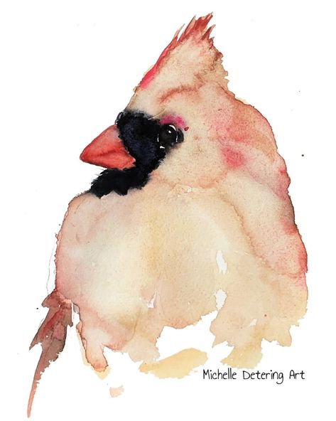 Watercolor Cardinal, Cardinal Birds Art, Bird Sketches, Cardinal Watercolor, Watercolor Painting Easy, Cardinal Art, Cardinal Decor, Bird Portrait, Cardinal Painting