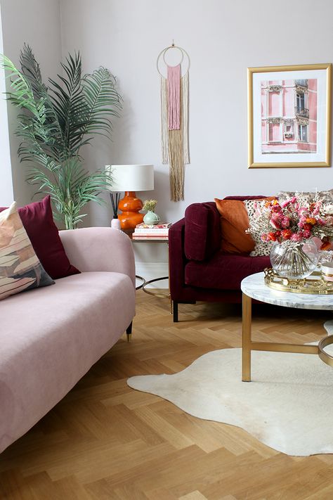 Burgundy living room ideas