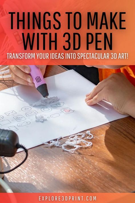 Things to Make with a 3D Pen: Transform Your Ideas into Spectacular 3D Art! 3d Printing Pen Ideas, 3d Pen Crafts, 3d Pen Ideas, Pen Projects, 3d Printer Pen, 3d Pen Art, Pen Ideas, Pen Craft, 3d Printing Pen