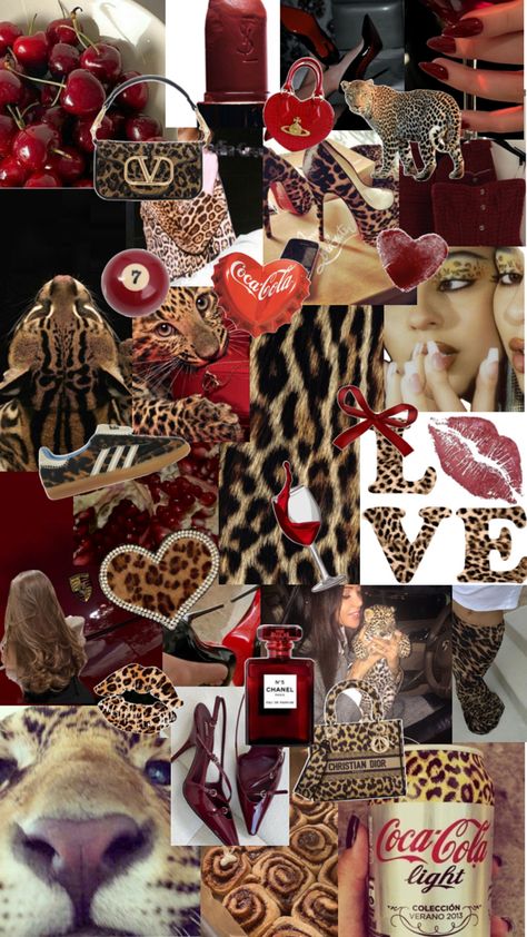 Glamour Leopard Print Wallpaper, Glamour Wallpaper Aesthetic, Glamour Aesthetic Leopard, Cheetah Red Aesthetic, Leopard Print Bedroom Aesthetic, Red And Leopard Print Room, Leopard Print Aesthetic Wallpaper, Cheetah Aesthetic Fashion, Ruby Wallpaper Aesthetic