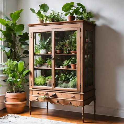 With plants, that is Plant Humidity Cabinet, Plant Cabinet, Georgia House, Gardens Design, Home Garden Design, Vertical Design, Plant Lady, Design Thinking, Tiny House