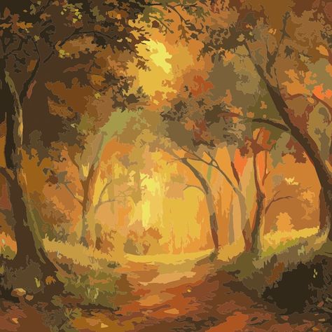 Forest Drawing, Fall Drawings, Sketchbook Cover, Forest Illustration, Background Drawing, Zelda Art, Landscape Artwork, Autumn Painting, Landscape Drawings