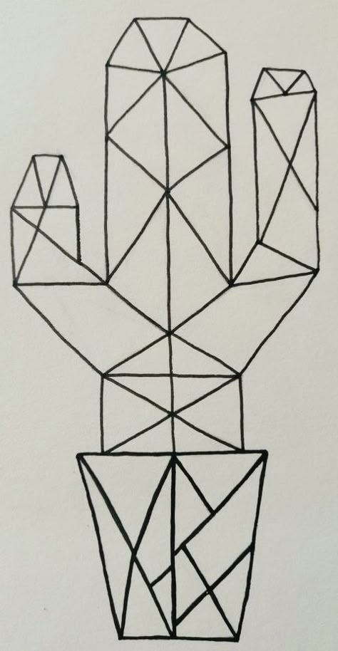 Square Shape Drawing, Easy Geometric Drawings, Geometric Shapes Art Drawings, Geometric Art Flower, Polygon Art Geometry, Pencil Sketches Landscape, Popsicle Art, Triangle Art, Flower Graphic Design