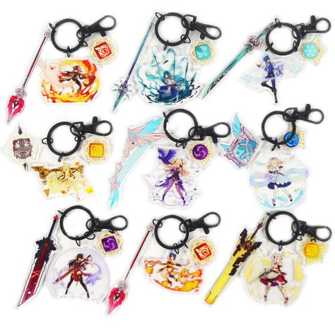 Genshin Impact Keychain, Genshin Impact Ganyu, Backpack Keychains, Keychain Accessories, Acrylic Keychain, Key Pendant, Cool Backpacks, Key Holder, Key Rings