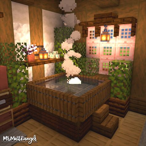 A Minecraft Cherry Blossom Japanese House with a full Interior! You can download this build on my Patreon, just follow the link! Adventure Time Minecraft House, Rooms For Minecraft House, Minecraft Living Room Decor, Minecraft Utility Room, Things To Add In Minecraft House, Minecraft House Interior Bedroom, Minecraft Rooms In Game, Cherry Stables Minecraft, Minecraft Survival Base Interior