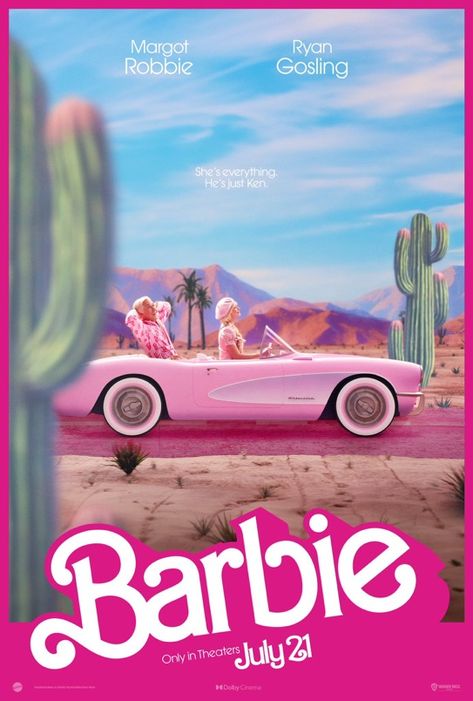 Barbie Poster Design, Barbie 2023 Poster, Barbie Prints, Barbie Movie Poster, Barbie Journal, Travel Dollhouse, Room Pics, Pink Movies, Barbie 2023