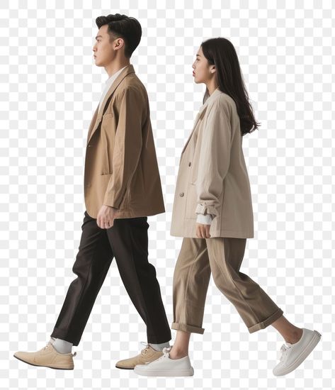 Two People Walking Reference, Person Walking Side View, Two People Walking Together, People Walking Png, People Sitting Together, People Png, Couples Walking, Architecture People, Vector People