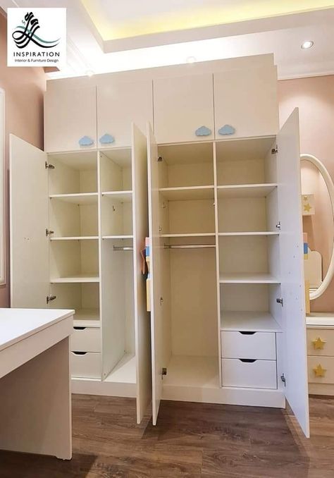 Baby Almirah Designs, Kids Bedroom Cupboard Designs, Kids Wardrobe Internal Design, Baby Cupboard Ideas, Kids Room Cupboard Designs, Kids Almirah Designs, Inside Cupboard Ideas Bedroom, Wodrob Design Bedroom Modern, Internal Wardrobe Design