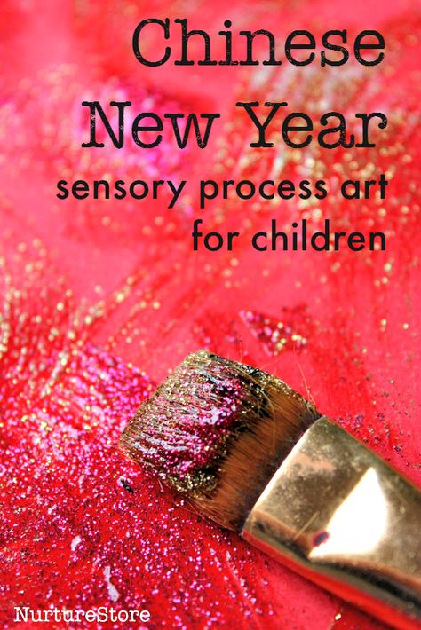 Explore colour and texture with this sensory process art Chinese New Year activity Sensory Painting, Chinese New Year Activity, New Year Activity, News Years Crafts For Kids, New Year Activities, Activity Sensory, Chinese New Year Crafts For Kids, Chinese New Year Activities, Chinese Crafts