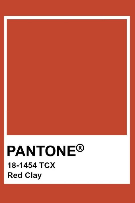 Pantone Red Clay Pantone Tcx, Pantone Red, Pantone Color Chart, Pantone Swatches, Pantone Palette, Pantone Colour Palettes, Pantone Colors, Red Clay, Colour Board