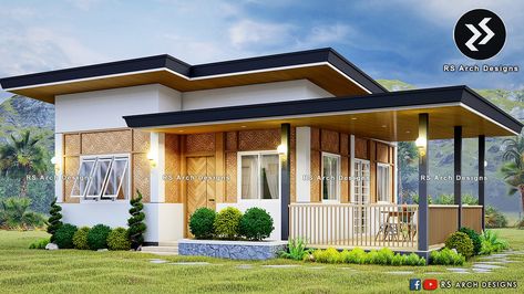 2 BEDROOM AMAKAN SMALL HOUSE DESIGN IDEA | 10X8 meters | Modern Bahay Kubo | Simple Farmhouse Idea Spaces: - Terrace/ Porch, Living Area, Dining Area, Kitchen, 2 Bedrooms, 1 Common Toilet & Bath, Service Area #amakanhousedesign #amakan #amakanhouse #halfamakan #2bedroomhouseplan #2bedroomhouse #smallhouse #smallhousedesign #nativehouse #bahaykubo #modernbahaykubo #farmhouse #farmhousedesign #simplehouse #simplehousedesign #tinyhouse #rsarchdesigns Small Farmhouse Design, Bahay Kubo Design Philippines, Farmhouse Idea, Bahay Kubo Design, Modern Bahay Kubo, Small House Design Philippines, Small House Blueprints, Bahay Kubo, Bamboo House Design