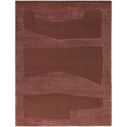 Ebern Designs Rectangle Selvije Abstract Machine Woven Polyester/Polypropylene Area Rug in Brown | Wayfair