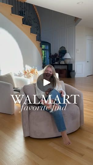 46K views · 11K reactions | Walmart find ✨ comment WALMART for links!

I grabbed the viral Walmart oversized swivel chair but in this new color and I am obsessed! I love warmth the beige color and corduroy fabric brings! It’s the perfect oversized lounge chair, and beyond comfortable! 

Comment “WALMART” for links! 

#walmarthome #walmartfinds #walmart #affordablehomedecor #organicmodern | Vesna Tanasic Oversized Swivel Chair, Basement Living Rooms, Walmart Home, Walmart Finds, Chic Interior, Reno Ideas, Our Place, Corduroy Fabric, Affordable Home Decor