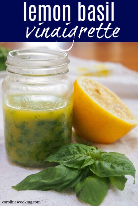 Lemon Lentil, Lemon Basil Vinaigrette, Herb Uses, Fresh Herb Recipes, Parsley Recipes, Healthy Dressing, Salad Dressing Recipes Healthy, Italian Parsley, Hot Lemon Water