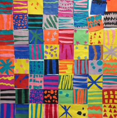 Pattern Collage Paper Collage Art Ideas, Collage Art Ideas, Adaptive Art, Kids Collage, Group Art Projects, Pattern Collage, Class Art Projects, Elementary School Art, Collaborative Art Projects