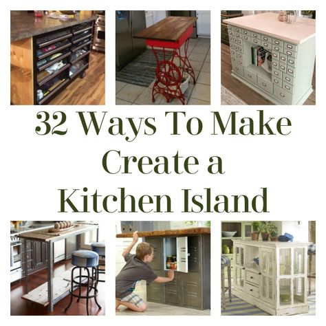 Hello, DIYers! If you’re looking for a way to add an island or more storage/ counter space to your kitchen, this list is for you! If you love the look of an island for your kitchen, but it seems to be out of reach financially, we can help you find a charming and creative DIY […] The post 32 Ways To Make Create a Kitchen Island appeared first on DIY Projects by Big DIY Ideas. Diy Island Out Of Dresser, Create Kitchen Island, Temporary Kitchen Island Ideas, Makeshift Kitchen Island, Upcycle Dresser To Kitchen Island, Diy Kitchen Island From Desk, Build An Island For Kitchen, Small Kitchen Island Ideas Diy, Mobile Kitchen Island Ideas