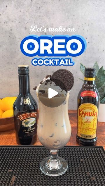 Tipsy Goat Cocktails on Instagram: "Oreo Cocktail 🍫🍪

Ingredients
- 2oz Vodka
- 1oz Kahlua
- 1oz Creme de Cacao
- Cushed @oreo 
- 4oz Irish Cream
- Whipped Cream

#cocktailrecipes #cocktails #cocktail #drinkrecipes #drinks #mixology #cocktailtime #drink #drinkstagram #cocktailrecipe #shots #shotrecipes" Irish Cream Drinks Cocktails, Crème De Cacao Drinks, Oreo Cocktail, Drinks With Baileys Irish Cream, Jack Frost Drink, Irish Cream Drinks, Kahlua Drinks, Baileys Original, Baileys Irish Cream