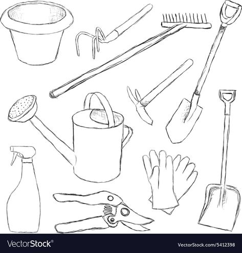 Garden Tool Belt, Earth Day Coloring Pages, Home Objects, Graduation Party Themes, Spring Clipart, Coloring Pages For Boys, Flat Icons, Gardening Tools, Drawing Base