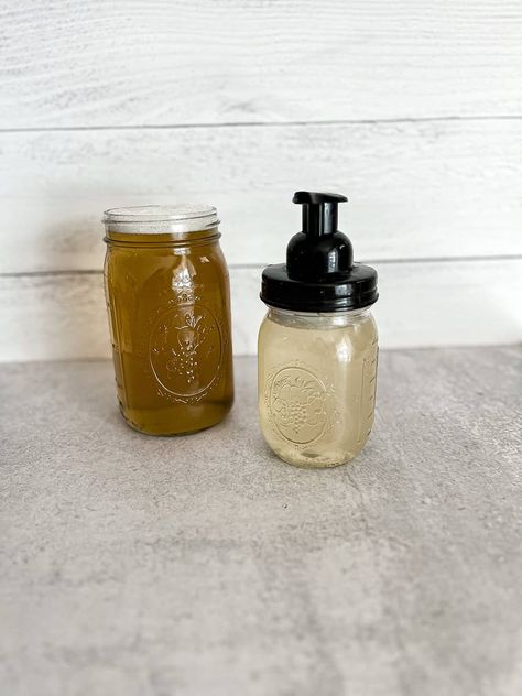 Diy Tallow Dish Soap, Liquid Tallow Soap, Homemade Tallow Soap, Tallow Body Wash, Beef Tallow Recipes, Tallow Shampoo, Tallow Soap Recipe, Face Soap Recipe, Tallow Recipes