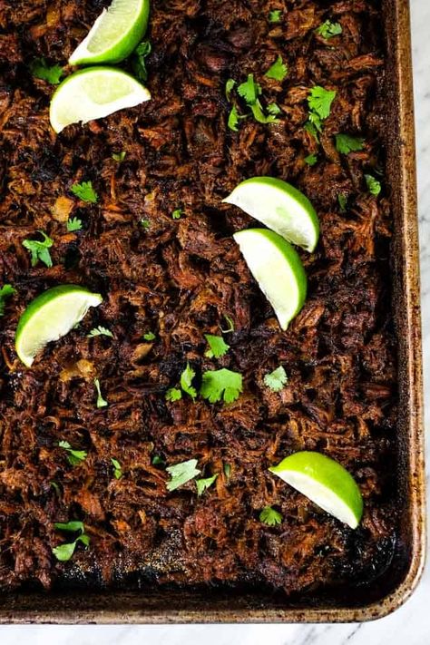 Make this Paleo + Whole30 beef barbacoa in your Instant Pot or Slow Cooker. It's a little smoky with some spice and citrus, and it makes lots of leftovers! | realsimplegood.com #paleo #whole30 #instantpot #slowcooker #crockpot Barbacoa Instant Pot, Barbacoa Slow Cooker, Instant Pot Beef Barbacoa, How To Make Barbacoa, Beef Barbacoa Slow Cooker, Whole30 Beef, Lettuce Wedge, Blade Roast, Beef Barbacoa