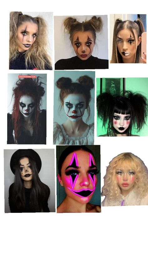 Clown Hairstyles, Work Hairstyles, Halloween Costumes, Hairstyles, Hair Styles, Hair