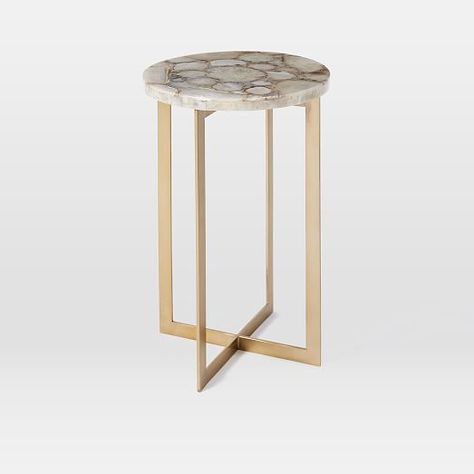 Agate Side Table | west elm Stylish Curtains, Stylish Tables, White Side Tables, Side And End Tables, Drink Table, Modern Side Table, Window Hardware, Window Shades, West Elm