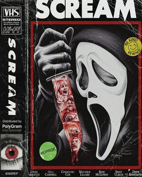 Scream by @zacharyjacksonbrownart Scream Movie Art, Scream Poster, Scream Movie Poster, Helloween Wallpaper, 2000s Art, Ghostface Scream, Laptop Wallpapers, Horror Stuff, Slasher Movies