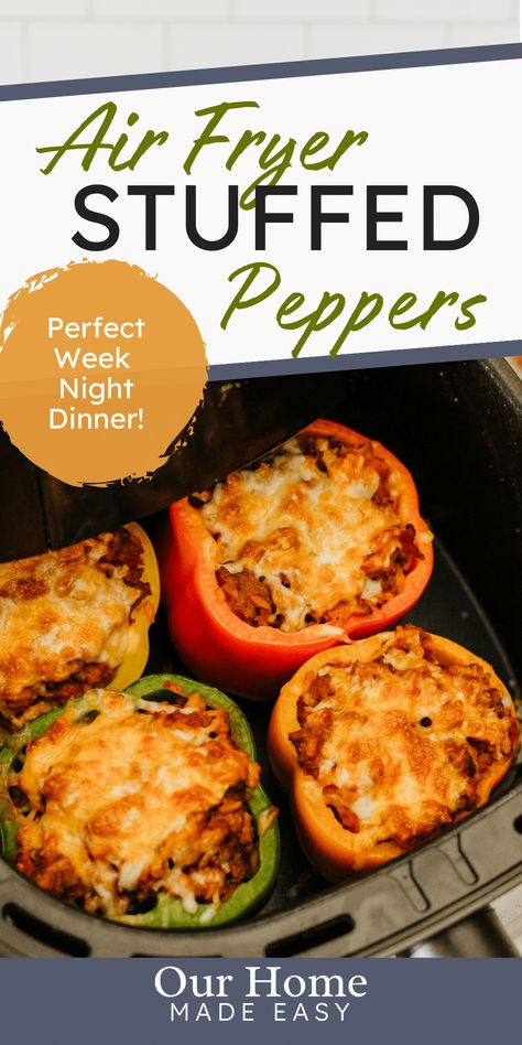 Keto Air Fryer Stuffed Peppers, Stuffed Pepper Air Fryer Recipe, Airfry Stuffed Peppers, Keto Stuffed Bell Peppers Air Fryer, Ninja Foodi Stuffed Bell Peppers, Air Fryer Stuffed Bell Peppers Ground Beef, Stuffed Bell Peppers Turkey Air Fryer, Bell Pepper Air Fryer Recipes, Air Fryer Stuffed Peppers Beef