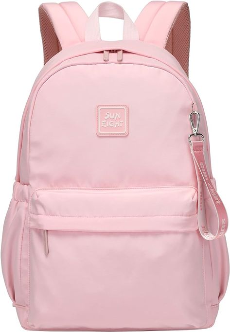 Amazon.com | Caran·Y Kids Backpack Girls and Boys Classic School Backpack Light Weight Two Size Multi-pocket Pink Suitable for ages 6+ and above（Pink） | Kids' Backpacks Cute Pink Backpacks For School, Pink School Bag, Pink School Bags, Light Pink Bag, Light Pink Backpack, Pink Bookbag, Dream Motorcycle, Teen's Backpack, Plaid Backpack