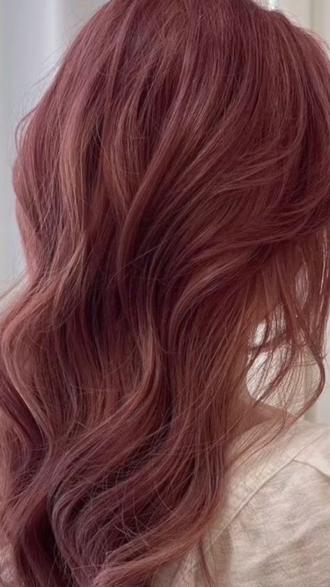 Hair Color Aesthetic, Hair Korean, Aesthetic Face, Korean Hair Color, Wine Hair, Red Hair Inspo, Hair Quiz, Dye Ideas, Curtains Ideas