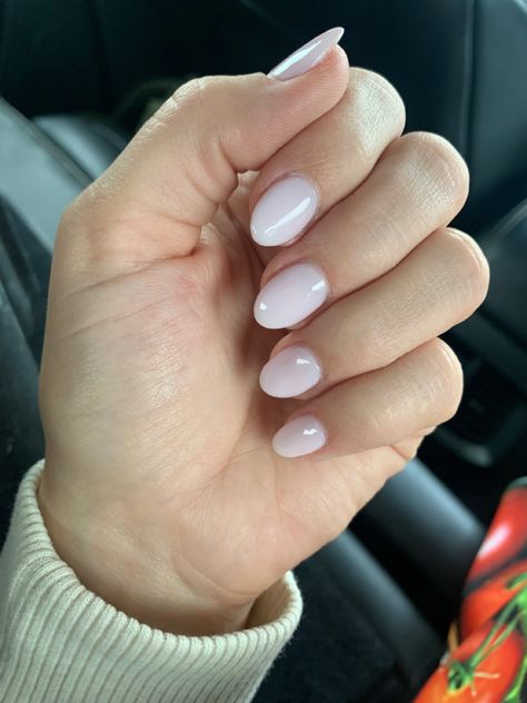 Almond Short Acrylics, Neutral Nails Acrylic Short Oval, January Nails Acrylic Short, Acrylic Nails Ideas Short Round, Gel Nails Ideas Short Almond Shape, Super Short Oval Nails Acrylic, Dip Powder Nails No Tips, Cute Simple Round Nails, Neutral Round Nails Short